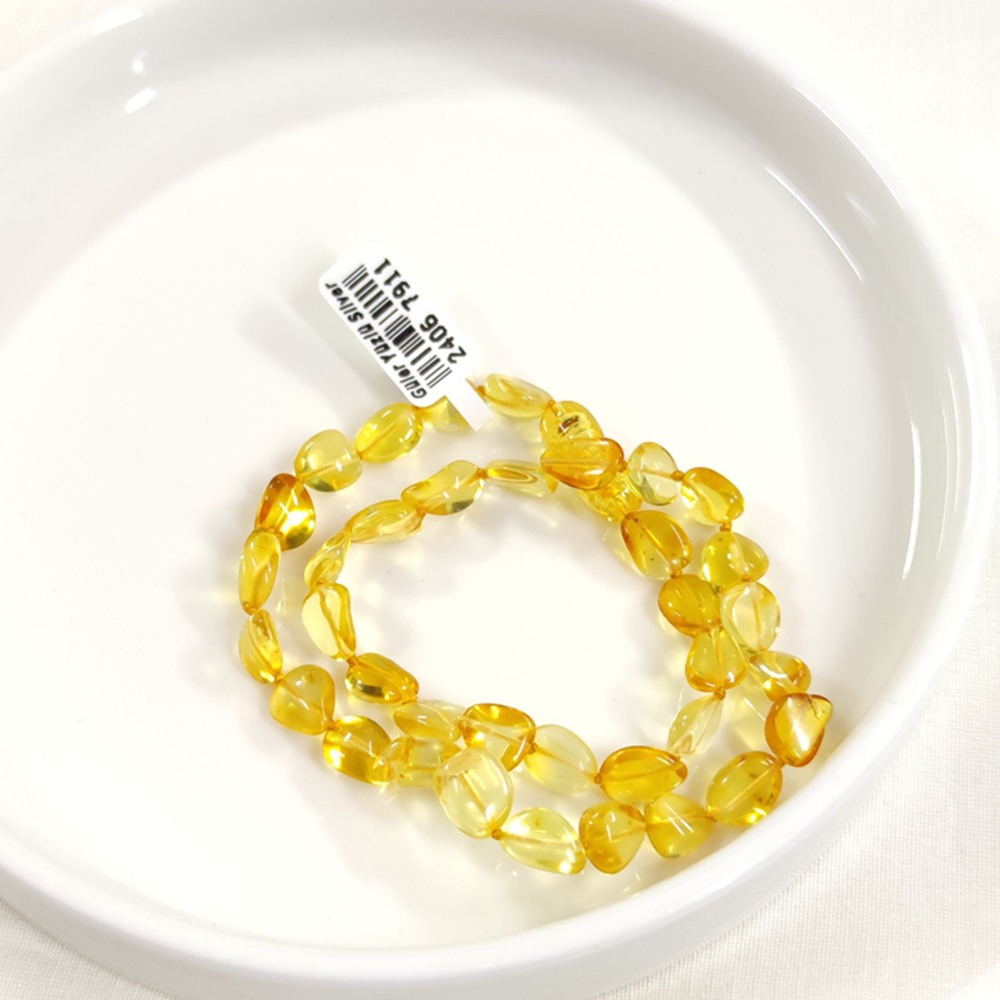 KEHRİBAR DOĞAL TAŞ BEBEK KOLYESİ