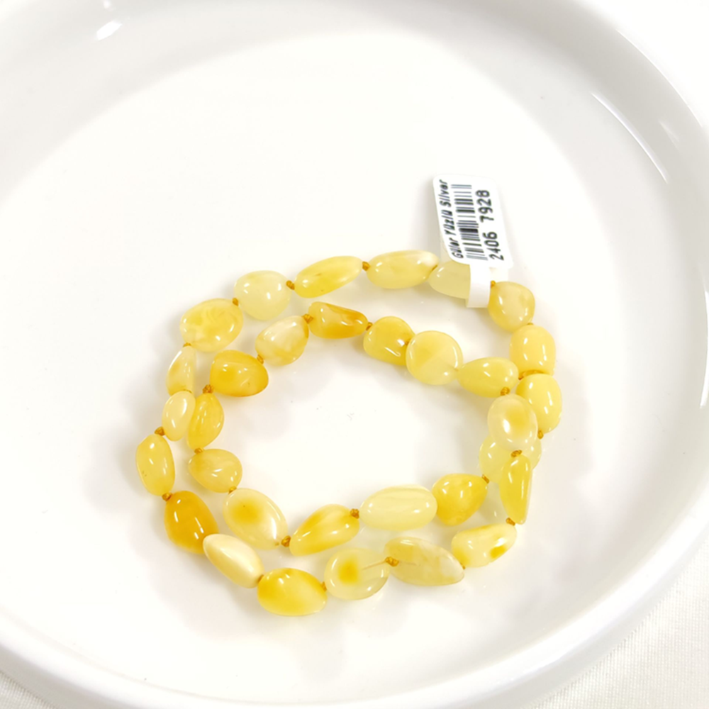 KEHRİBAR DOĞAL TAŞ BEBEK KOLYESİ