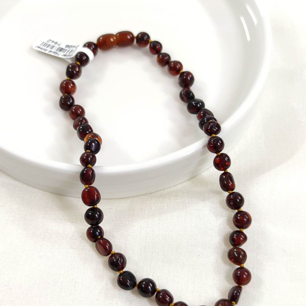 KEHRİBAR DOĞAL TAŞ BEBEK KOLYESİ