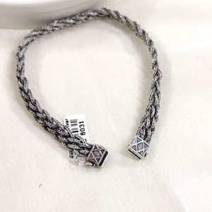 7 MM ÖRGÜ MODEL OKSİTLİ ERKEK BİLEKLİK 20 CM