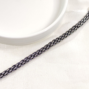 7 MM ÖRGÜ MODEL OKSİTLİ ERKEK BİLEKLİK 20 CM