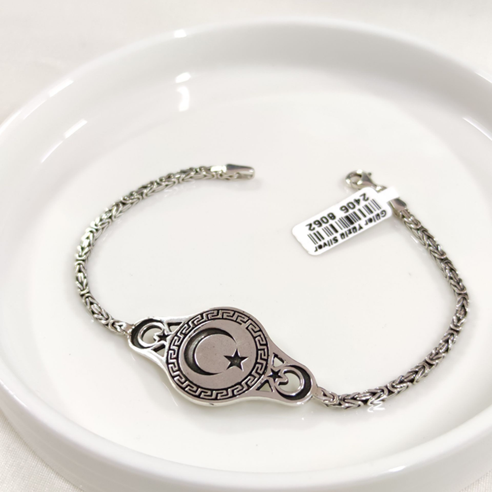 2,50 MM KRAL ZİNCİRLİ AY YILDIZ ERKEK BİLEKLİK 20 CM