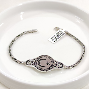 2,50 MM KRAL ZİNCİRLİ AY YILDIZ ERKEK BİLEKLİK 20 CM