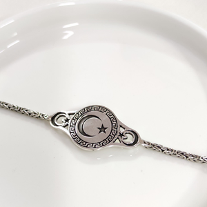 2,50 MM KRAL ZİNCİRLİ AY YILDIZ ERKEK BİLEKLİK 20 CM