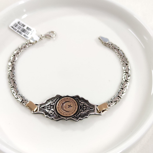 5,5 MM KRAL ZİNCİRLİ AY YILDIZ ERKEK BİLEKLİK 20 CM