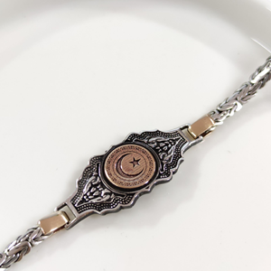 5,5 MM KRAL ZİNCİRLİ AY YILDIZ ERKEK BİLEKLİK 20 CM