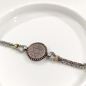 2,5 MM KRAL ZİNCİRLİ HZ SÜLEYMAN MÜHRÜ ERKEK BİLEKLİK 20 CM