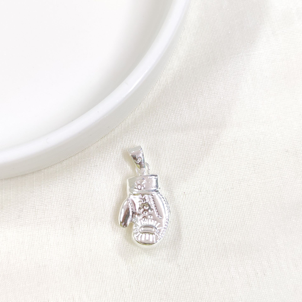 BOKS ELDİVENİ GÜMÜŞ KOLYE UCU 2 CM