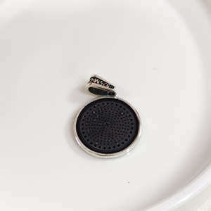 YUVARLAK AY YILDIZ GÜMÜŞ KOLYE UCU 2,5 CM