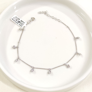 ZİRKON TAŞLI SALLANTILI GÜMÜŞ HALHAL