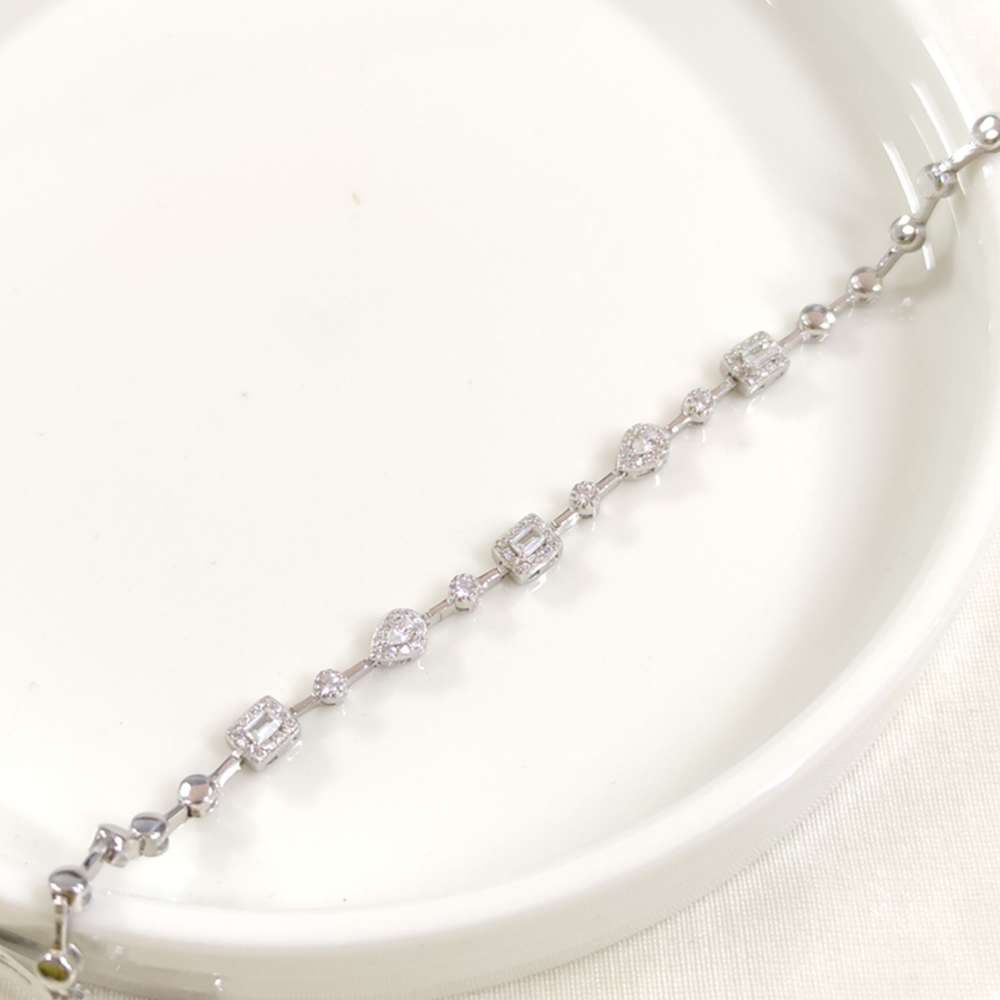 İTHAL BAGET DAMLA MONTÜR KİBAR GÜMÜŞ BİLEKLİK 17 CM