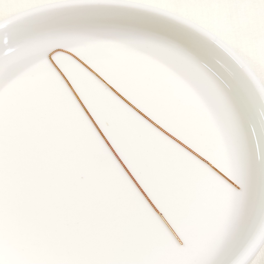 UZUN ZİNCİR TEKLİ GÜMÜŞ KÜPE