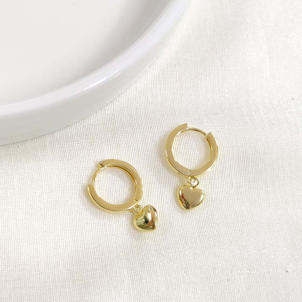 İTHAL KALP GÜMÜŞ 10 MM HALKA KÜPE