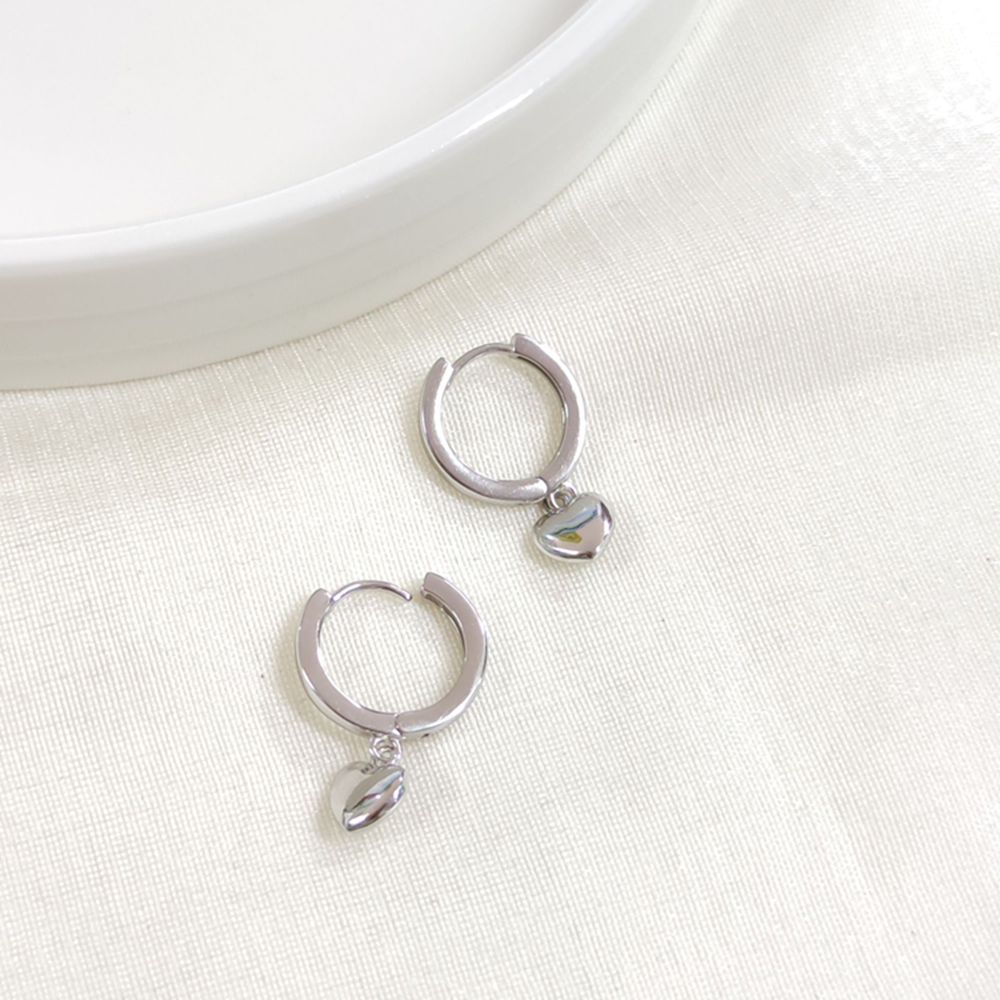 İTHAL KALP GÜMÜŞ 10 MM HALKA KÜPE