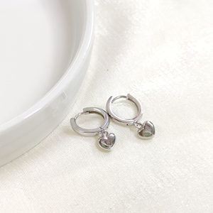 İTHAL KALP GÜMÜŞ 10 MM HALKA KÜPE