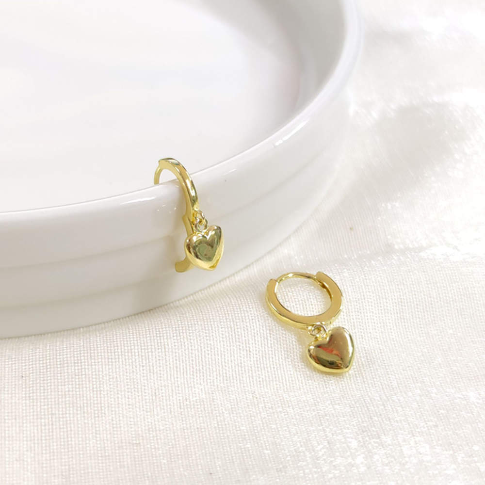 İTHAL KALP GÜMÜŞ 8 MM HALKA KÜPE