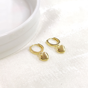 İTHAL KALP GÜMÜŞ 8 MM HALKA KÜPE