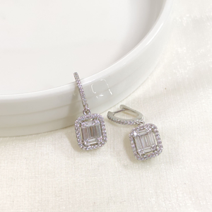 İTHAL PIRLANTA MONTÜR BAGET GÜMÜŞ 10 MM HALKA KÜPE