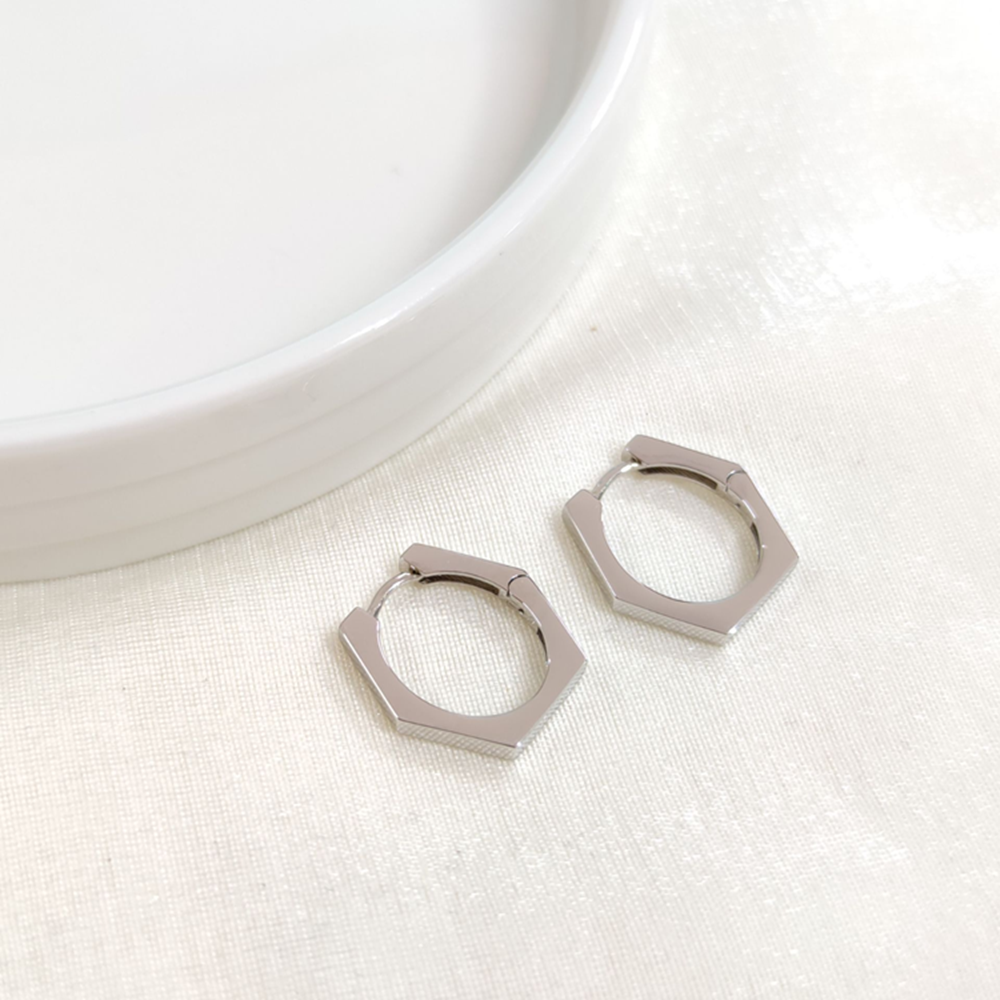 İTHAL 12 MM ALTIGEN GÜMÜŞ HALKA KÜPE