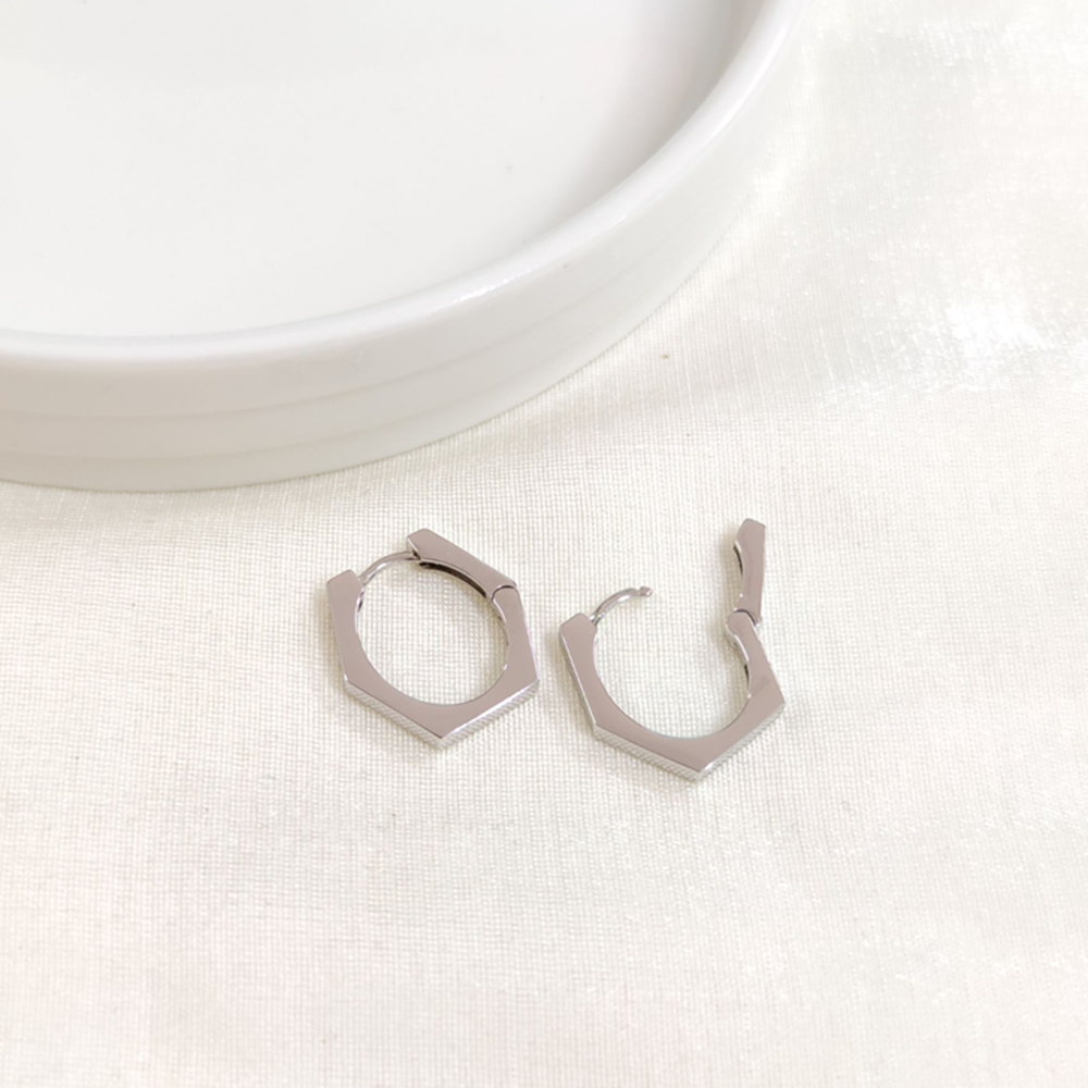 İTHAL 12 MM ALTIGEN GÜMÜŞ HALKA KÜPE