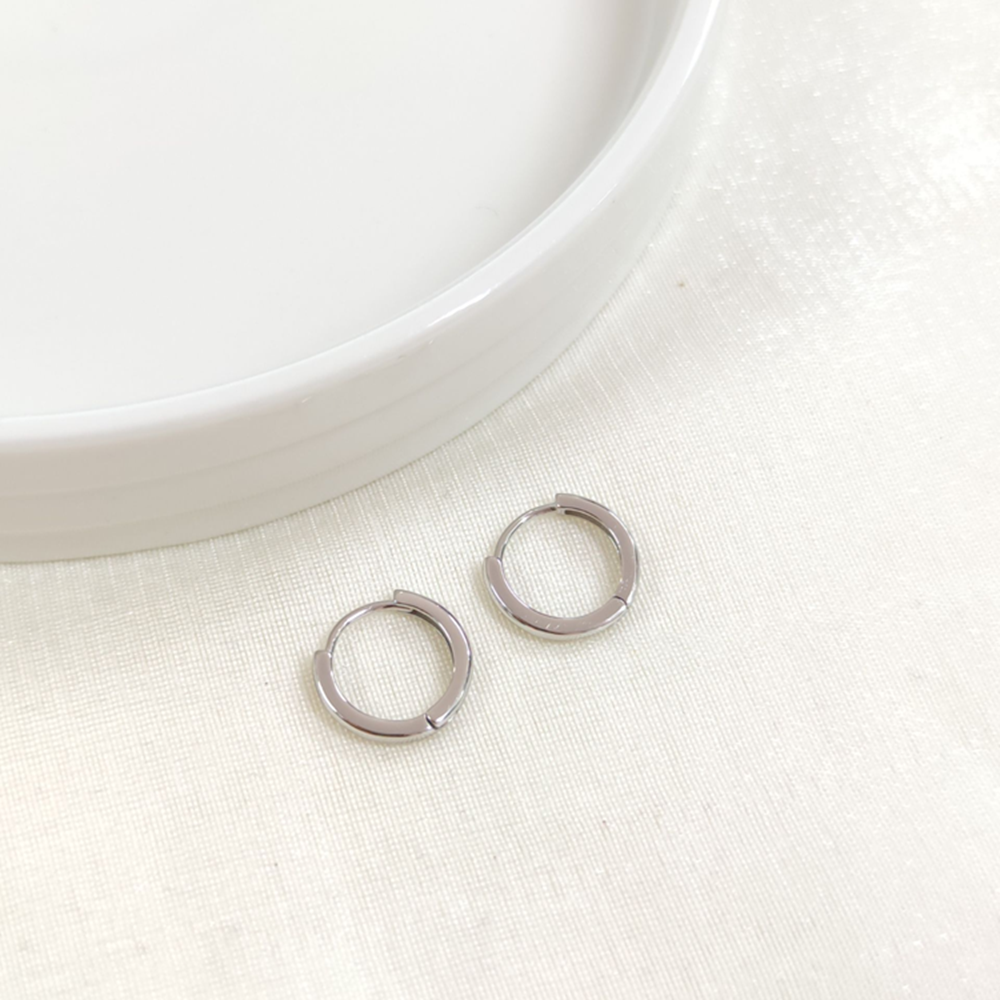 İTHAL 10 MM DÜZ GÜMÜŞ HALKA KÜPE