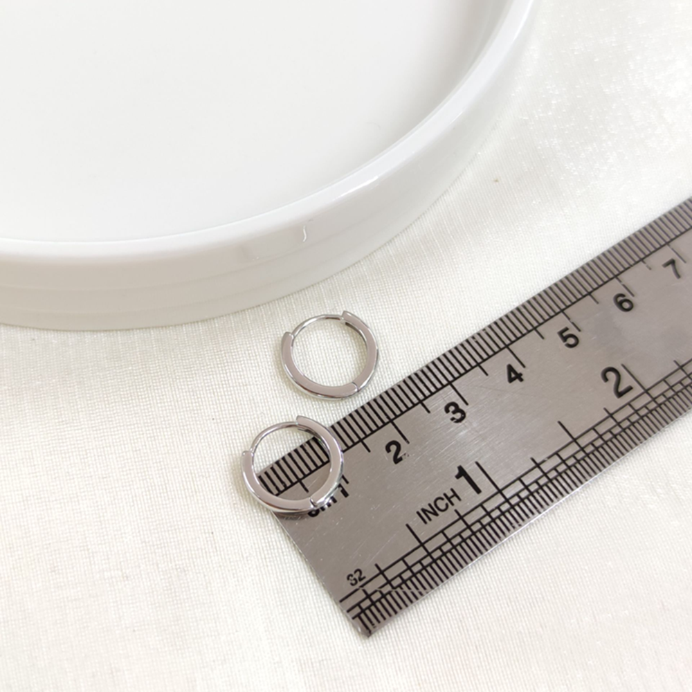 İTHAL 10 MM DÜZ GÜMÜŞ HALKA KÜPE