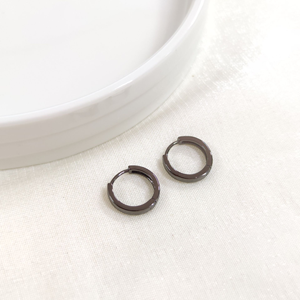 İTHAL 11 MM DÜZ OKSİTLİ GÜMÜŞ HALKA KÜPE