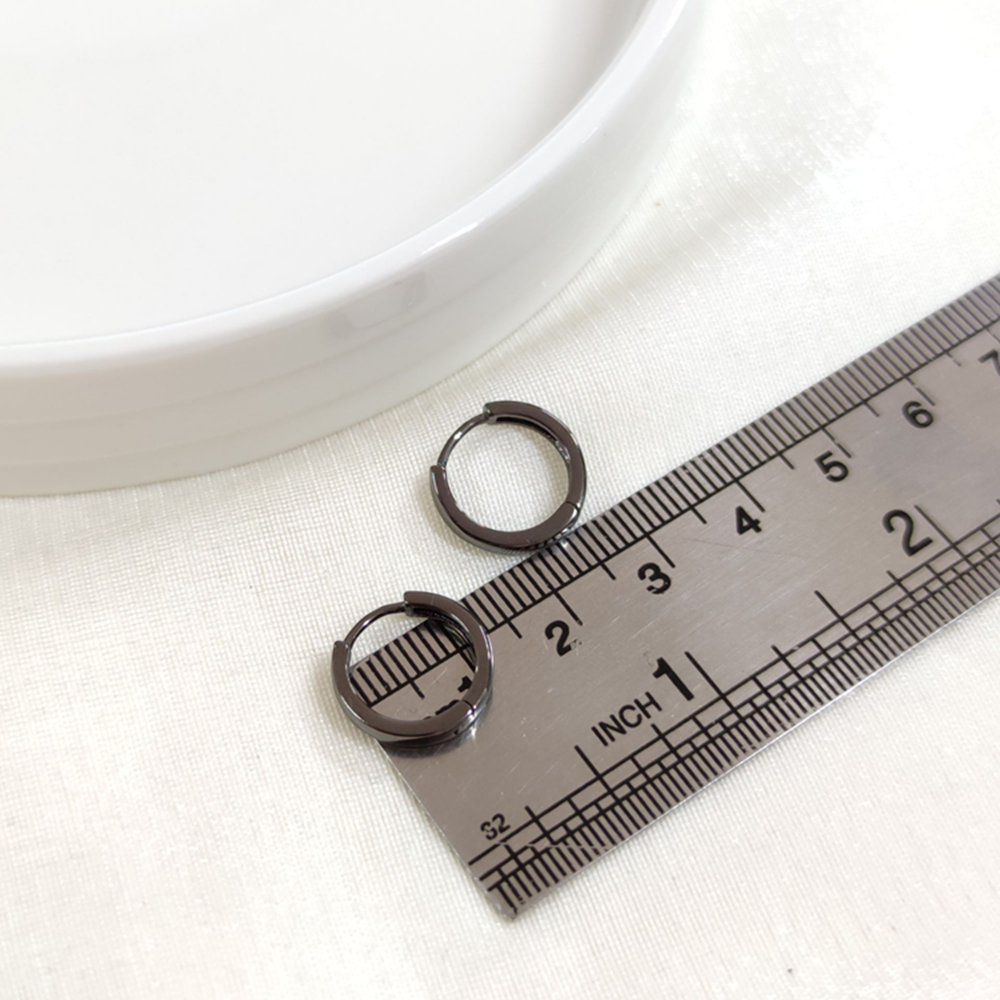 İTHAL 11 MM DÜZ OKSİTLİ GÜMÜŞ HALKA KÜPE