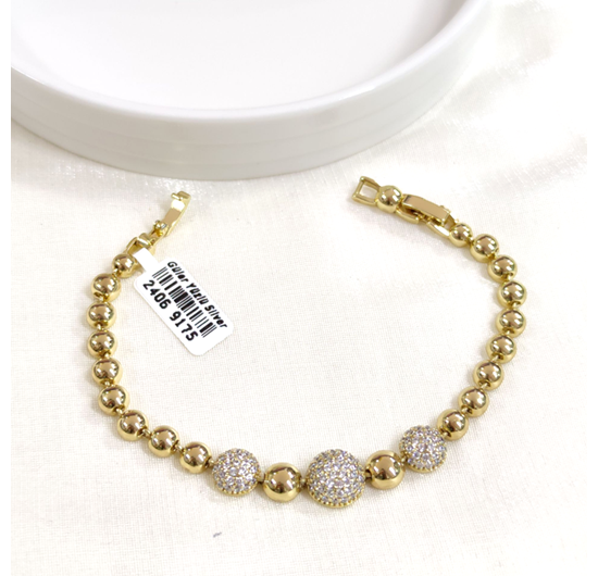 XUPING TOP TAŞLI BİLEKLİK GOLD 17+2 CM