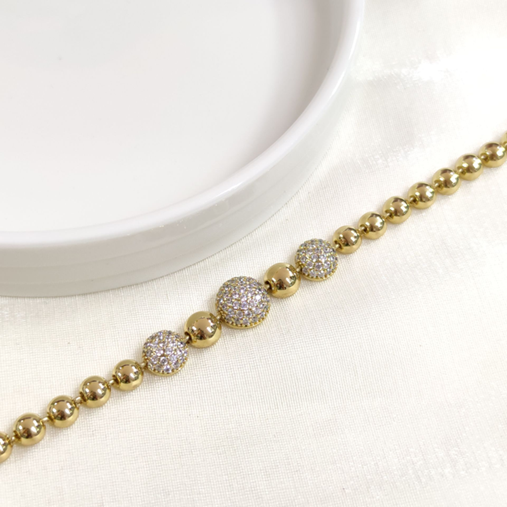 XUPING TOP TAŞLI BİLEKLİK GOLD 17+2 CM