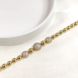 XUPING TOP TAŞLI BİLEKLİK GOLD 17+2 CM