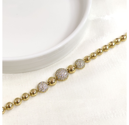 XUPING TOP TAŞLI BİLEKLİK GOLD 17+2 CM