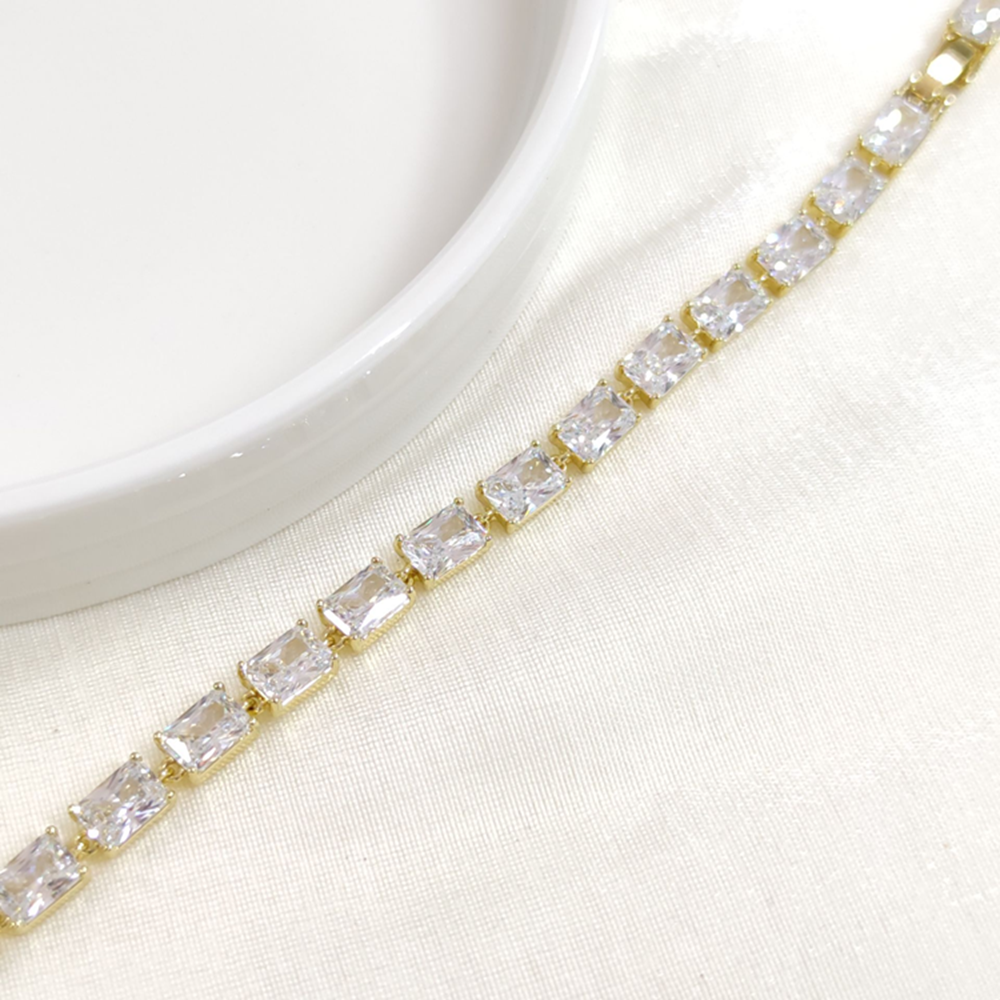 XUPING 5 MM SU YOLU BAGET BİLEKLİK GOLD 17+2 CM