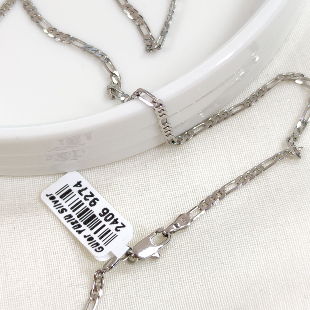 XUPING 2 MM FİGARO ZİNCİR KOLYE 55 CM BEYAZ