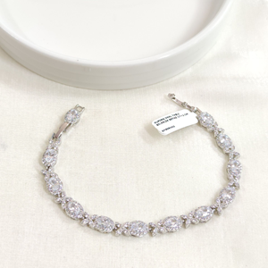 XUPING OVAL TAŞLI BİLEKLİK BEYAZ 17+2 CM