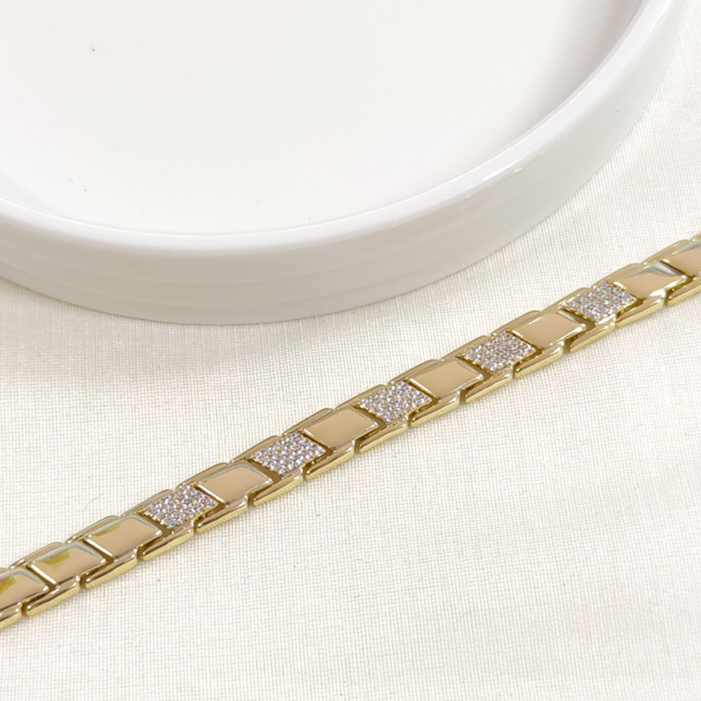 XUPING TAŞ DETAYLI BİLEKLİK GOLD 17+2 CM