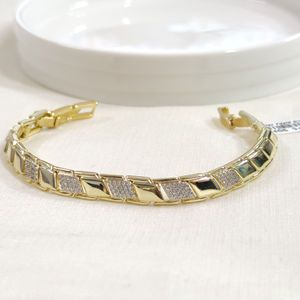 XUPING TAŞ DETAYLI BİLEKLİK GOLD 17+2 CM