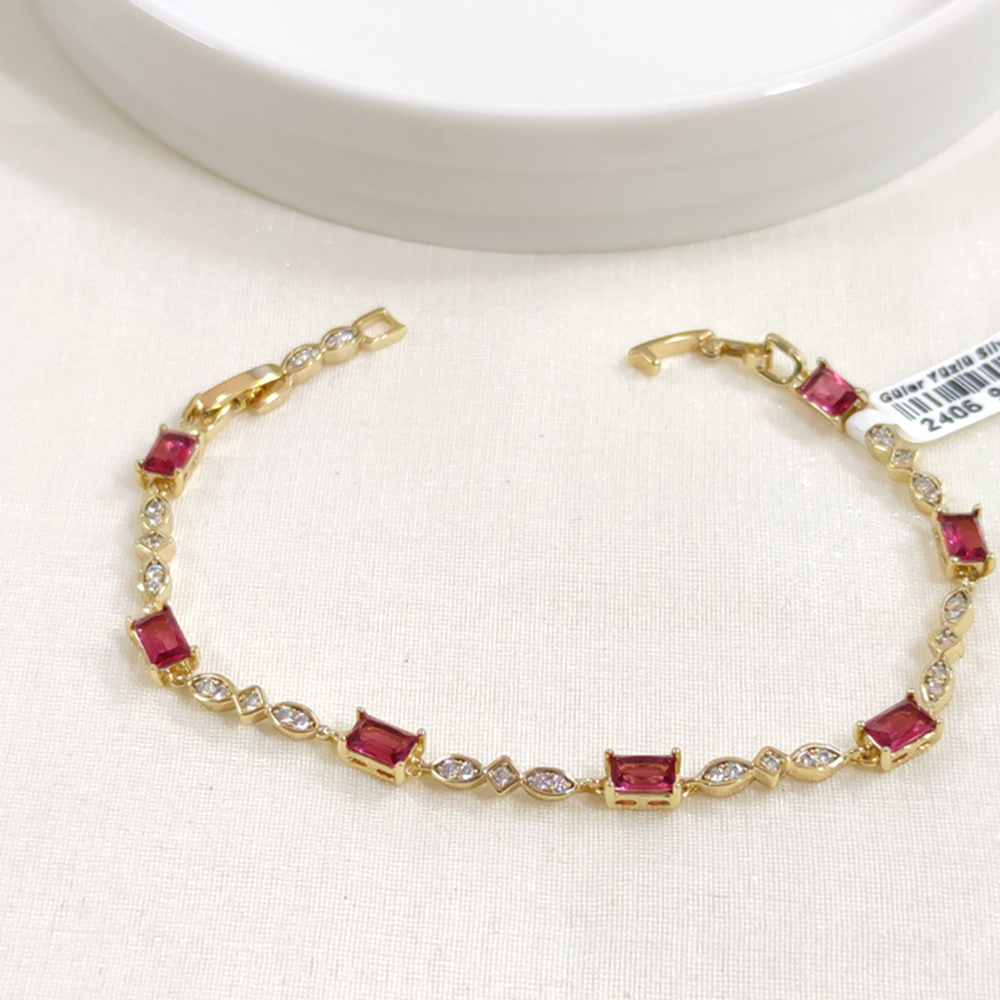 XUPING FUŞYA BAGET TAŞLI BİLEKLİK GOLD 17+2 CM