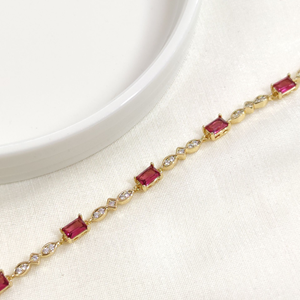 XUPING FUŞYA BAGET TAŞLI BİLEKLİK GOLD 17+2 CM