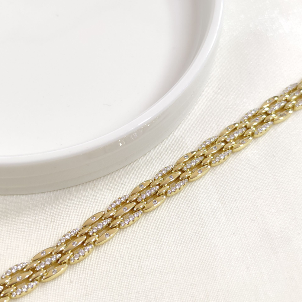 XUPING TAŞLI BİLEKLİK GOLD 17+2 CM