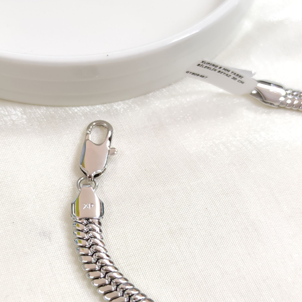 XUPING 8 MM YASSI BİLEKLİK BEYAZ 20 CM