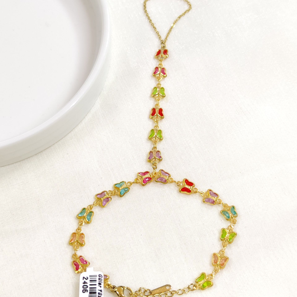 ÇELİK RENKLİ KELEBEK ŞAHMERAN GOLD - ALTIN SARI