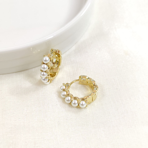 XUPING 15 MM İNCİ HALKA KÜPE GOLD