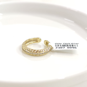 XUPING ALTI AÇIK TAŞLI BAŞAK YÜZÜK GOLD