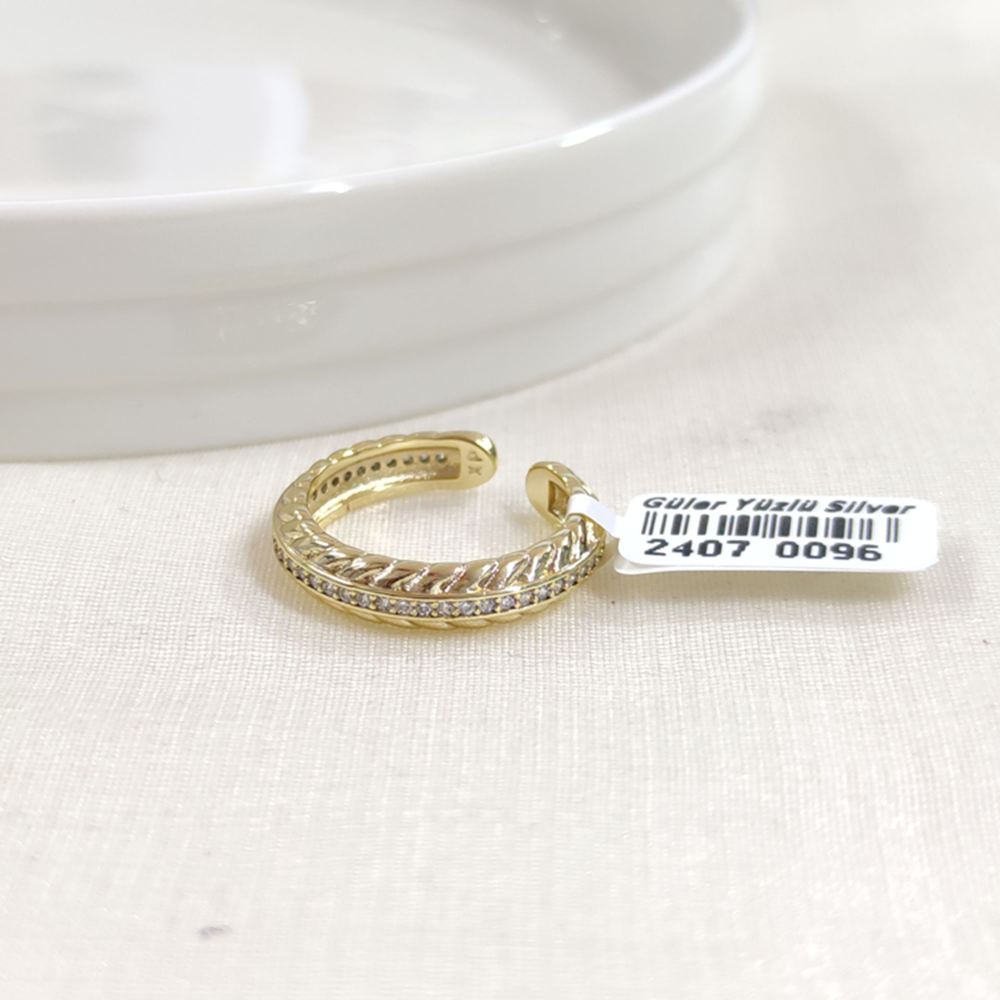 XUPING ALTI AÇIK TAŞLI BAŞAK YÜZÜK GOLD