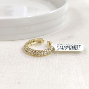 XUPING ALTI AÇIK TAŞLI BAŞAK YÜZÜK GOLD