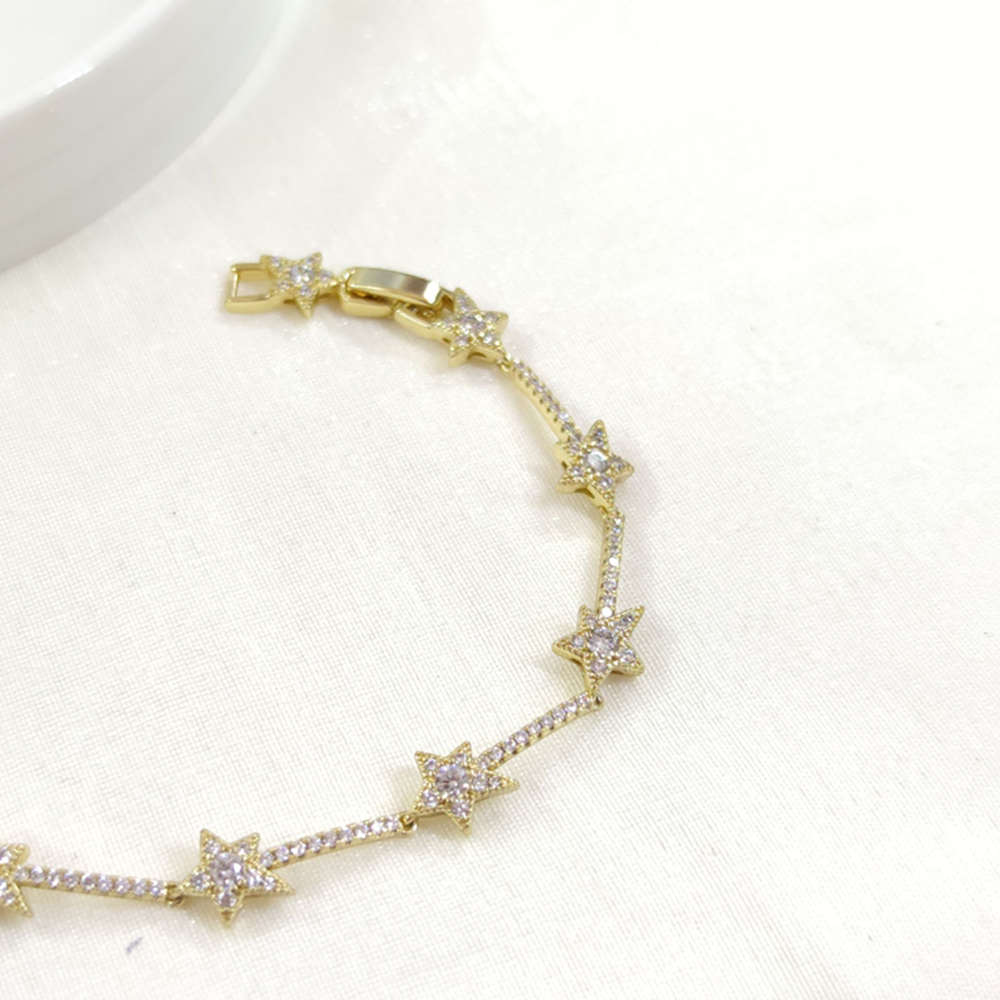 XUPING SU YOLU YILDIZ DETAY BİLEKLİK GOLD 17+2 CM