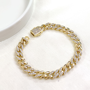 XUPING TOKALI TAŞLI 7 MM GURMET BİLEKLİK GOLD 20 CM