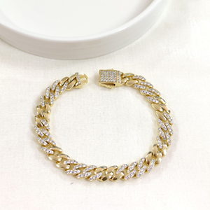 XUPING TOKALI TAŞLI 7 MM GURMET BİLEKLİK GOLD 20 CM