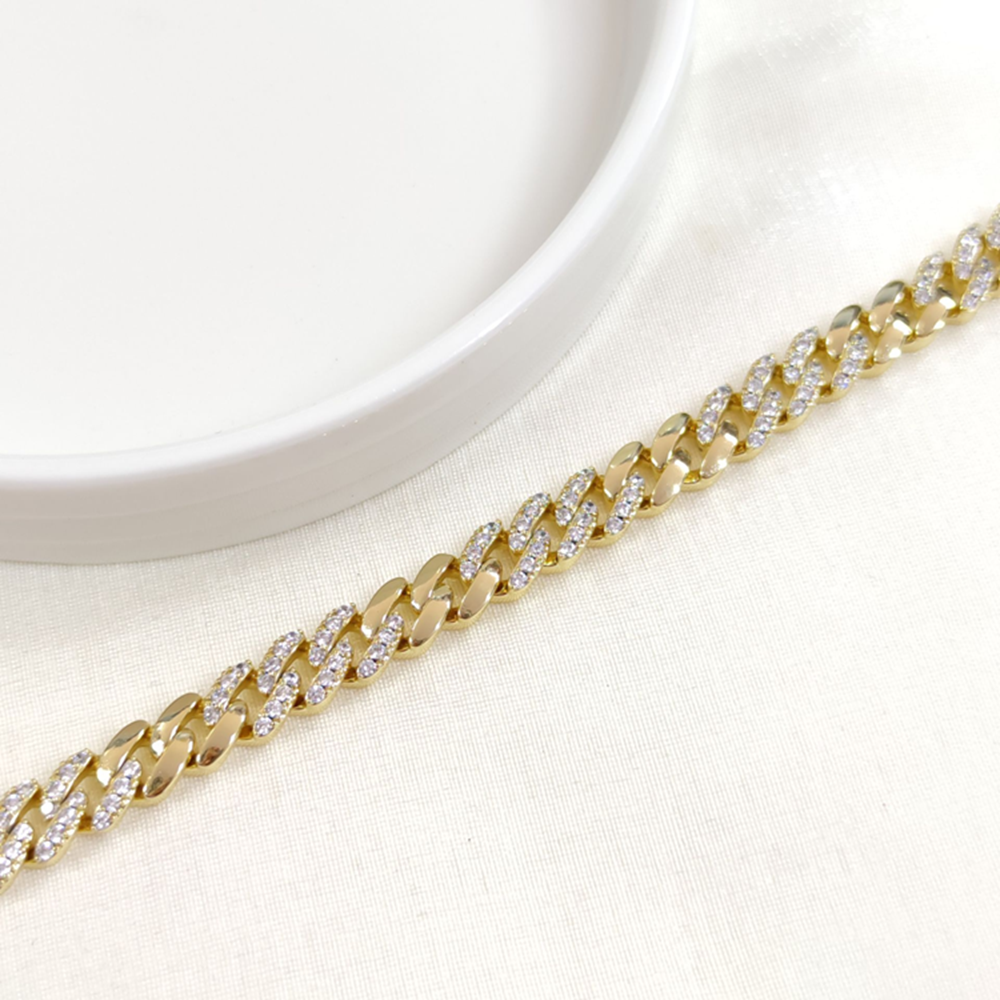 XUPING TOKALI TAŞLI 7 MM GURMET BİLEKLİK GOLD 20 CM